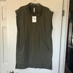 Olive Green Sleeveless Dress